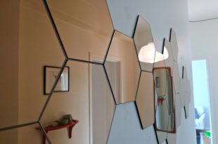 Wall-Mirror-Design-remarkable-hexagon-wall-mirror-design-ideas-on-white-colour-paint-feat-wooden-floating-shelf