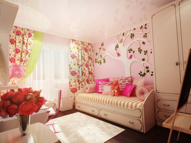 اتاق خواب گل گلی